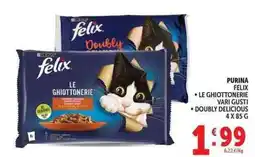 Deco Supermercati Purina felix, le ghiottonerie, doubly delicious offerta