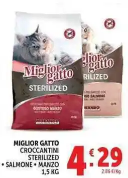 Deco Supermercati Miglior gatto croccantini sterilized, salmone, manzo offerta