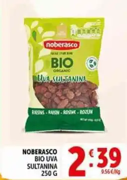 Deco Supermercati Noberasco bio uva sultanina offerta