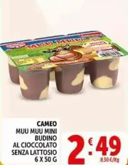 Deco Supermercati Cameo muu muu mini budino al cioccolato senza lattosio offerta