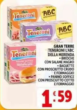Deco Supermercati Gran terre teneroni l'abc della merenda offerta