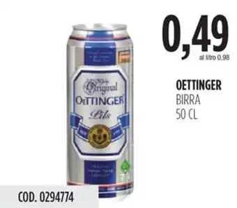 Carico Cash & Carry Oettinger birra offerta