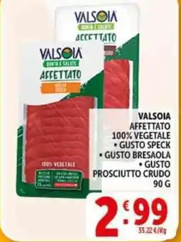 Deco Supermercati Valsoia affettato 100% vegetale offerta