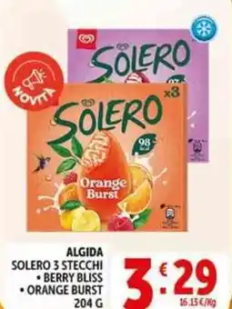 Deco Supermercati Algida solero 3 stecchi, berry bliss, orange burst offerta