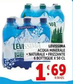 Deco Supermercati Levissima acqua minerale, naturale, frizzante offerta