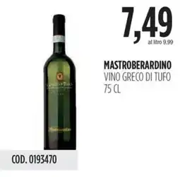 Carico Cash & Carry Mastroberardino vino greco di tufo offerta