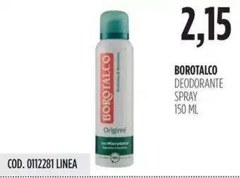 Carico Cash & Carry Borotalco deodorante spray offerta