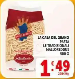 Deco Supermercati La casa del grano pasta le tradizionali malloreddus offerta