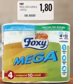 Carico Cash & Carry Foxy mega carta igienica 4 rotoli offerta