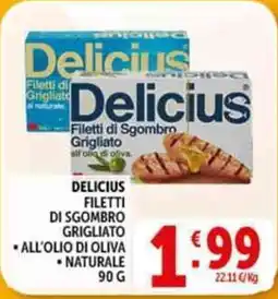 Deco Supermercati Delicius filetti di sgombro grigliato offerta