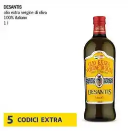 Deco Supermercati DESANTIS olio extra vergine di oliva 100% italiano offerta