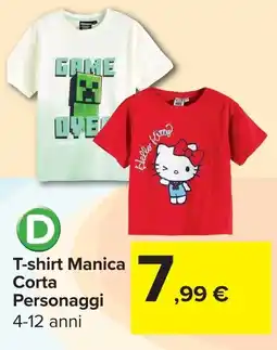 Carrefour T-shirt Manica Corta Personaggi offerta