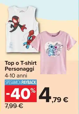 Carrefour Top o T-shirt Personaggi offerta