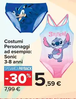 Carrefour Costumi Personaggi ad esempio: Sonic 3-8 anni offerta