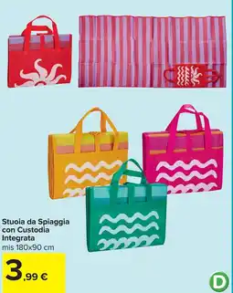 Carrefour Stuoia da Spiaggia con Custodia Integrata offerta