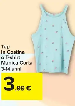 Carrefour Тор in Costina o T-shirt Manica Corta offerta