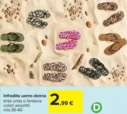 Carrefour Infradito uomo donna offerta