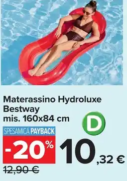 Carrefour Materassino Hydroluxe Bestway mis. 160x84 cm offerta