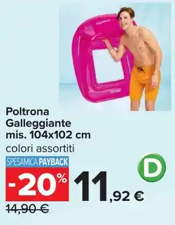 Carrefour Poltrona Galleggiante mis. 104x102 cm offerta
