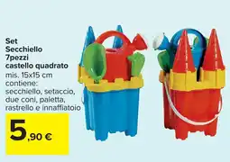 Carrefour Set Secchiello 7pezzi castello quadrato offerta