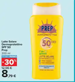 Carrefour Latte Solare Dermoprotettivo SPF 50 Prep offerta