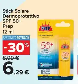 Carrefour Stick Solare Dermoprotettivo SPF 50+ Prep offerta