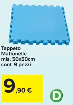 Carrefour Tappeto Mattonelle mis. 50x50cm offerta