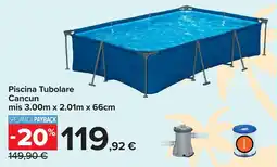 Carrefour Piscina Tubolare Cancun mis 3.00m x 2.01m x 66cm offerta