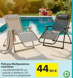 Carrefour Poltrona Multiposizione mod Relax offerta