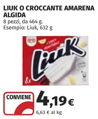 Coop Liuk o croccante amarena ALGIDA offerta