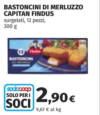 Coop Bastoncini di merluzzo CAPITAN FINDUS offerta