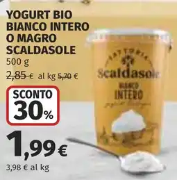 Coop Yogurt bio bianco intero o magro SCALDASOLE offerta
