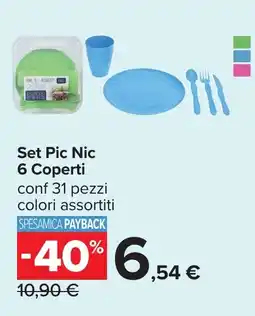 Carrefour Set Pic Nic 6 Coperti offerta