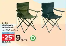 Carrefour Sedia pieghevole ad ombrello offerta