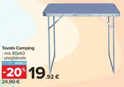 Carrefour Tavolo Camping offerta