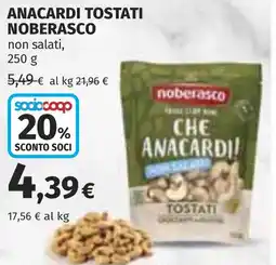 Coop Anacardi tostati NOBERASCO offerta