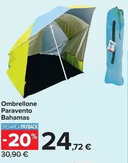 Carrefour Ombrellone Paravento Bahamas offerta
