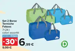 Carrefour Set 2 Borse Termiche Faboss offerta