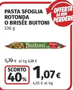 Coop Pasta sfoglia rotonda o brisée BUITONI offerta