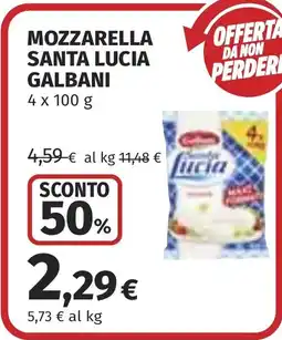 Coop Mozzarella santa lucia GALBANI offerta