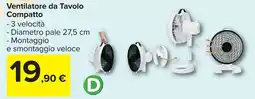 Carrefour Ventilatore da Tavolo Compatto offerta