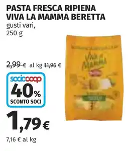 Coop Pasta fresca ripiena viva la mamma BERETTA offerta