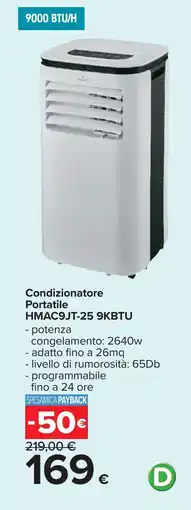 Carrefour Condizionatore Portatile HMAC9JT-25 9KBTU offerta