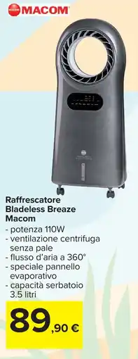 Carrefour Raffrescatore Bladeless Breaze Macom offerta
