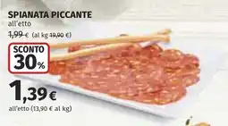 Coop Spianata piccante offerta