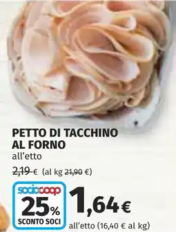 Coop Petto di tacchino AL FORNO offerta