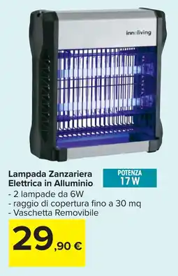 Carrefour Lampada Zanzariera Elettrica in Alluminio offerta