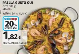 Coop Paella GUSTO QUI offerta