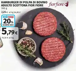 Coop Hamburger di polpa di bovino adulto scottona FIOR FIORE offerta