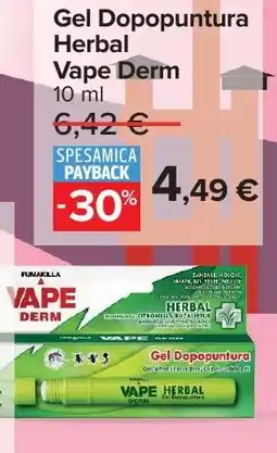 Carrefour Gel Dopopuntura Herbal Vape Derm offerta